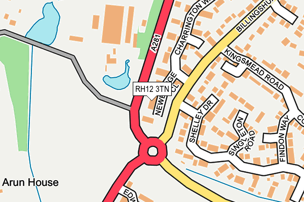 RH12 3TN map - OS OpenMap – Local (Ordnance Survey)