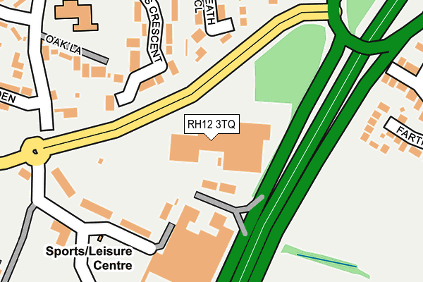 RH12 3TQ map - OS OpenMap – Local (Ordnance Survey)