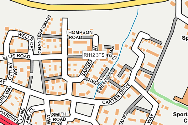 RH12 3TS map - OS OpenMap – Local (Ordnance Survey)
