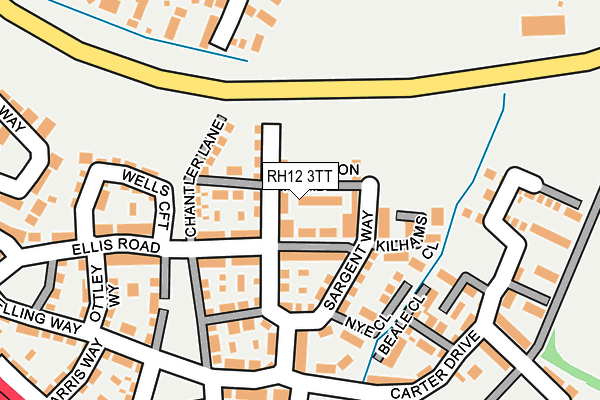 RH12 3TT map - OS OpenMap – Local (Ordnance Survey)