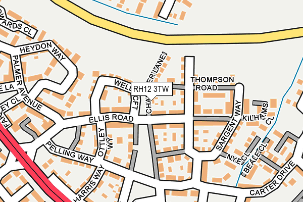 RH12 3TW map - OS OpenMap – Local (Ordnance Survey)