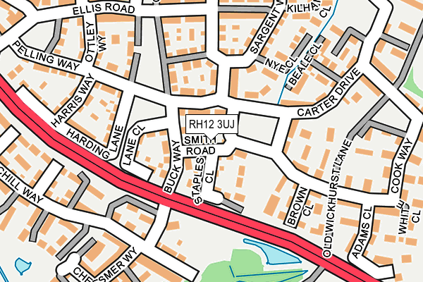 RH12 3UJ map - OS OpenMap – Local (Ordnance Survey)