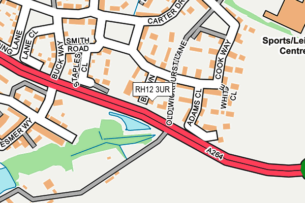 RH12 3UR map - OS OpenMap – Local (Ordnance Survey)