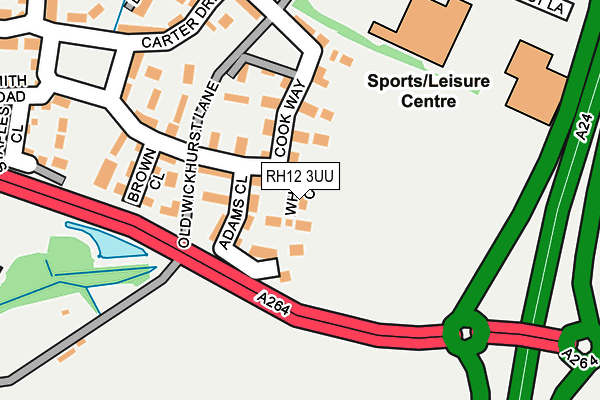 RH12 3UU map - OS OpenMap – Local (Ordnance Survey)