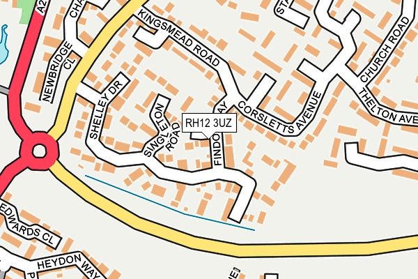 RH12 3UZ map - OS OpenMap – Local (Ordnance Survey)