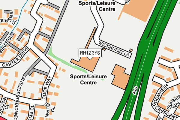 RH12 3YS map - OS OpenMap – Local (Ordnance Survey)