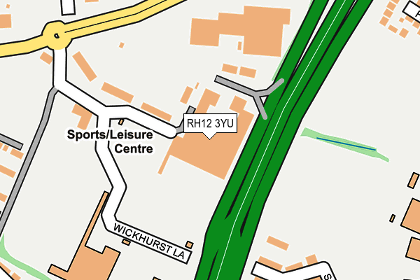 RH12 3YU map - OS OpenMap – Local (Ordnance Survey)