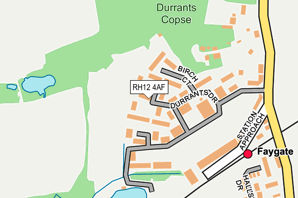 RH12 4AF map - OS OpenMap – Local (Ordnance Survey)