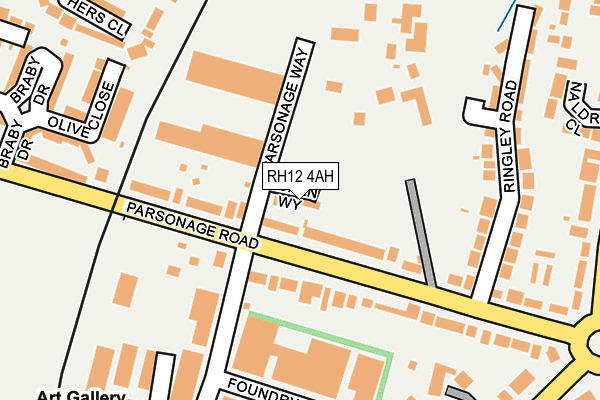 RH12 4AH map - OS OpenMap – Local (Ordnance Survey)