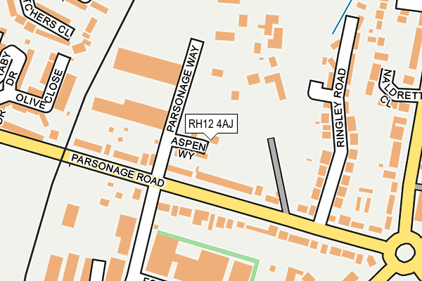 RH12 4AJ map - OS OpenMap – Local (Ordnance Survey)