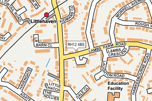 RH12 4BS map - OS OpenMap – Local (Ordnance Survey)