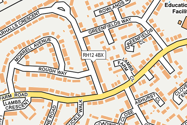 RH12 4BX map - OS OpenMap – Local (Ordnance Survey)