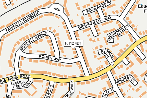 RH12 4BY map - OS OpenMap – Local (Ordnance Survey)