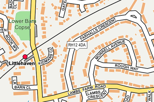 RH12 4DA map - OS OpenMap – Local (Ordnance Survey)