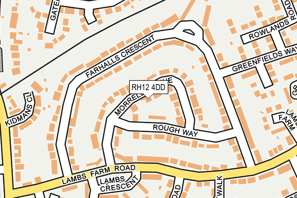 RH12 4DD map - OS OpenMap – Local (Ordnance Survey)