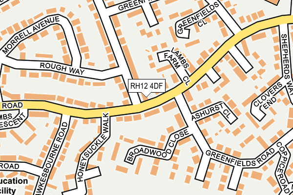 RH12 4DF map - OS OpenMap – Local (Ordnance Survey)