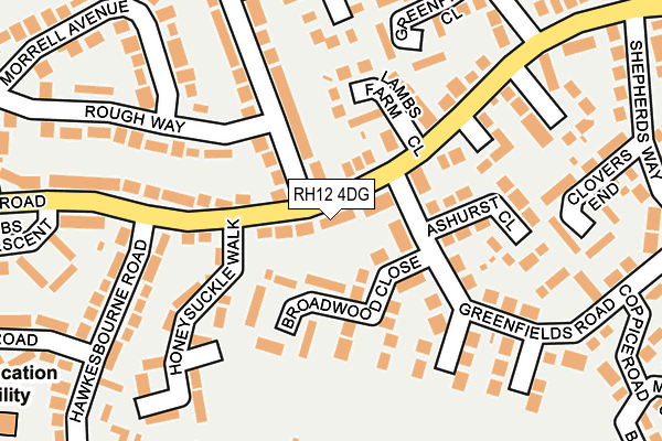 RH12 4DG map - OS OpenMap – Local (Ordnance Survey)