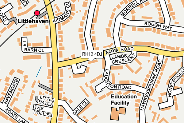 RH12 4DJ map - OS OpenMap – Local (Ordnance Survey)