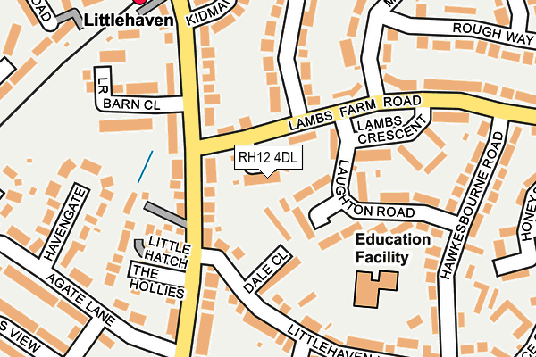 RH12 4DL map - OS OpenMap – Local (Ordnance Survey)