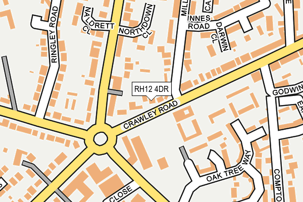 RH12 4DR map - OS OpenMap – Local (Ordnance Survey)