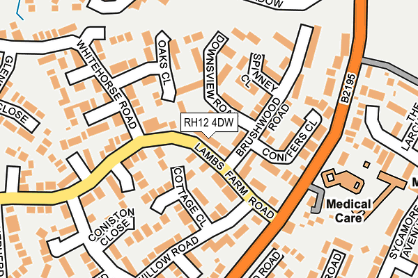 RH12 4DW map - OS OpenMap – Local (Ordnance Survey)