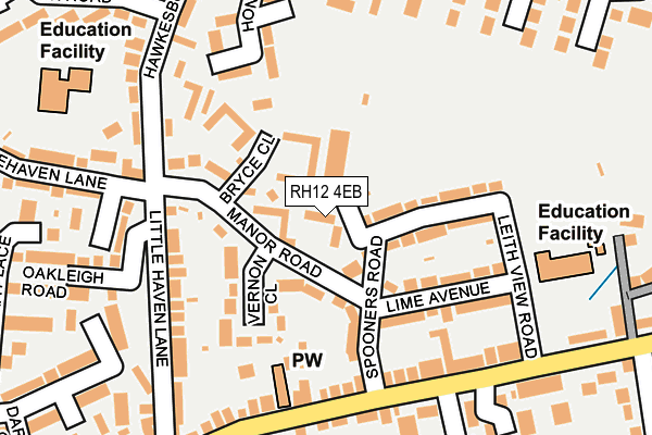 RH12 4EB map - OS OpenMap – Local (Ordnance Survey)