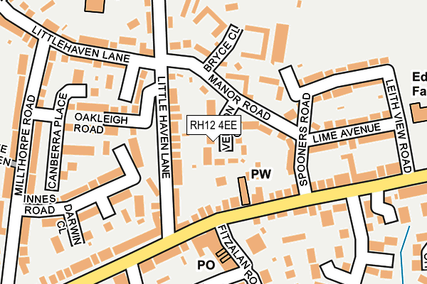 RH12 4EE map - OS OpenMap – Local (Ordnance Survey)