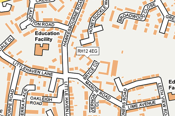 RH12 4EG map - OS OpenMap – Local (Ordnance Survey)