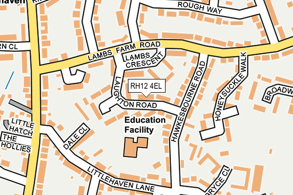 RH12 4EL map - OS OpenMap – Local (Ordnance Survey)