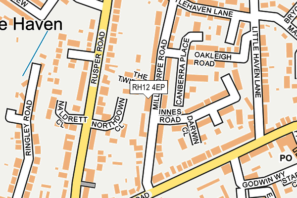 RH12 4EP map - OS OpenMap – Local (Ordnance Survey)