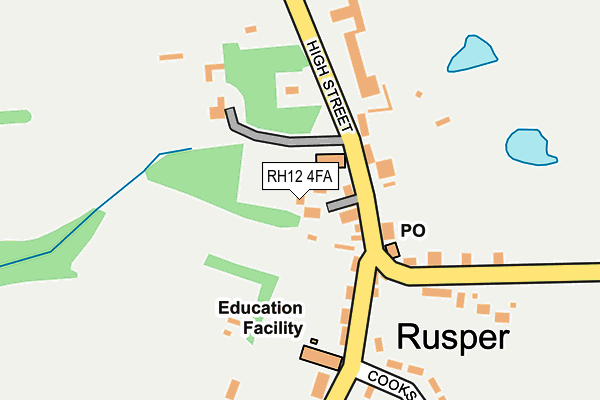 RH12 4FA map - OS OpenMap – Local (Ordnance Survey)