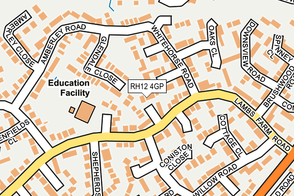 RH12 4GP map - OS OpenMap – Local (Ordnance Survey)