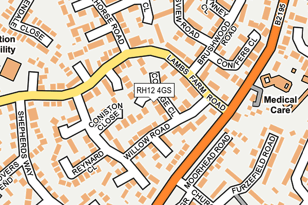 RH12 4GS map - OS OpenMap – Local (Ordnance Survey)