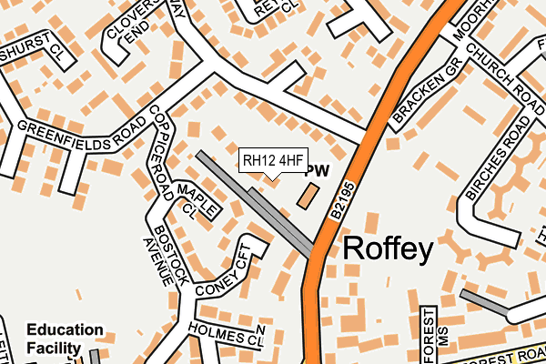 RH12 4HF map - OS OpenMap – Local (Ordnance Survey)
