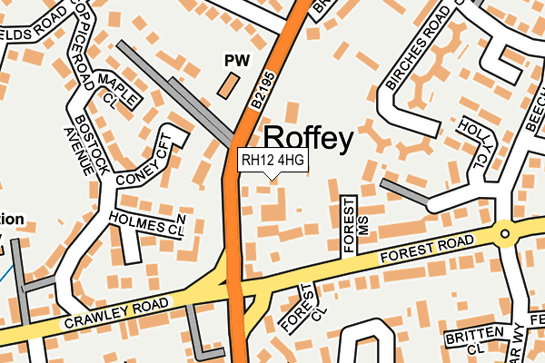 RH12 4HG map - OS OpenMap – Local (Ordnance Survey)