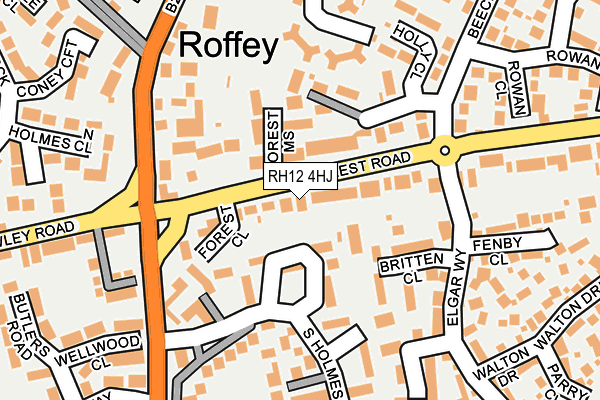 RH12 4HJ map - OS OpenMap – Local (Ordnance Survey)