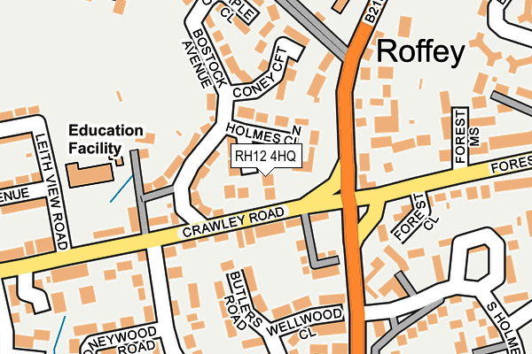 RH12 4HQ map - OS OpenMap – Local (Ordnance Survey)