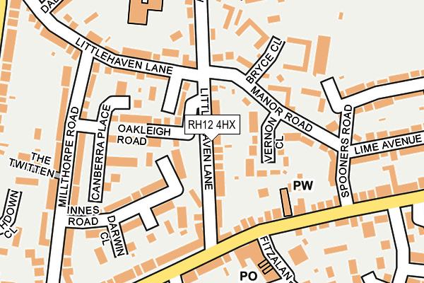 RH12 4HX map - OS OpenMap – Local (Ordnance Survey)