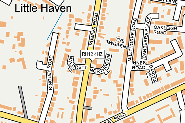 RH12 4HZ map - OS OpenMap – Local (Ordnance Survey)