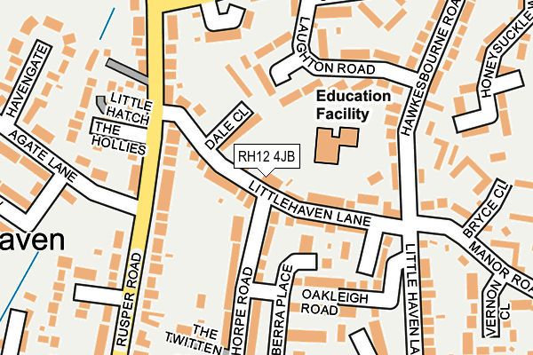 RH12 4JB map - OS OpenMap – Local (Ordnance Survey)