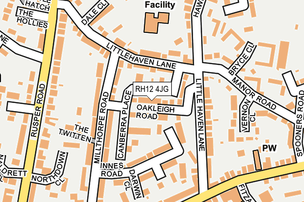 RH12 4JG map - OS OpenMap – Local (Ordnance Survey)