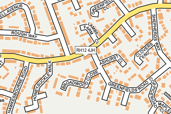 RH12 4JH map - OS OpenMap – Local (Ordnance Survey)