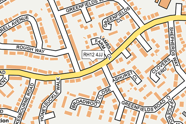 RH12 4JJ map - OS OpenMap – Local (Ordnance Survey)