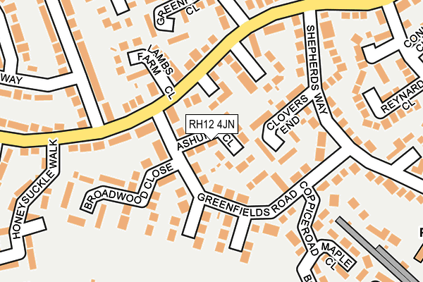 RH12 4JN map - OS OpenMap – Local (Ordnance Survey)