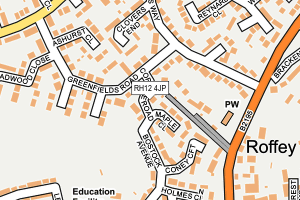 RH12 4JP map - OS OpenMap – Local (Ordnance Survey)