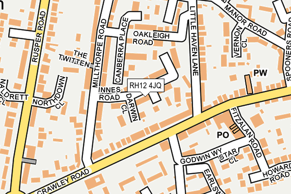 RH12 4JQ map - OS OpenMap – Local (Ordnance Survey)