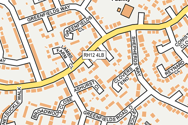 RH12 4LB map - OS OpenMap – Local (Ordnance Survey)