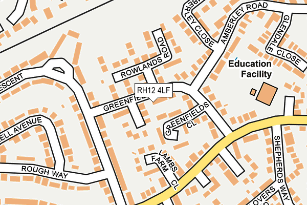 RH12 4LF map - OS OpenMap – Local (Ordnance Survey)
