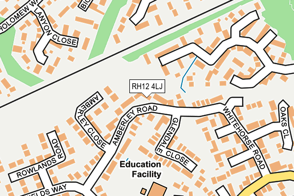 RH12 4LJ map - OS OpenMap – Local (Ordnance Survey)