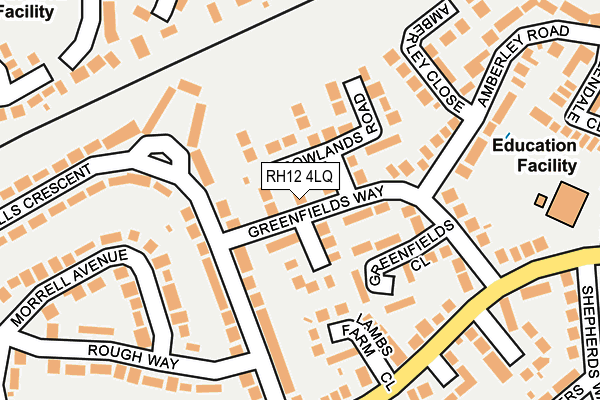 RH12 4LQ map - OS OpenMap – Local (Ordnance Survey)